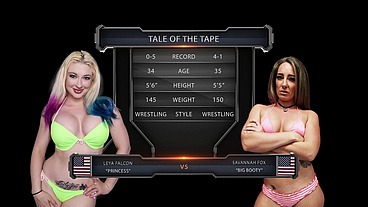 Leya Falcon vs Savannah Fox Female Wrestling