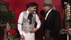 Pulling their panties to the side, they give their stunt dicks access to their wet slits...