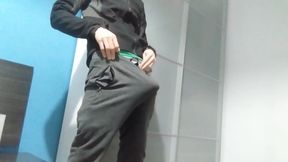 I Show You My Hard Banana Inside My Pants and I Masturbate in My Friend's Bedroom