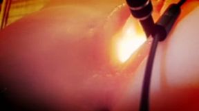 Shaved pussy exploration with medical endoscope and masturbation in ASMR 1080HD