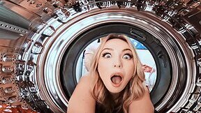 Young blondie Lily Bell gets fucked in the laundry