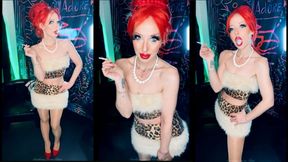 Pebbles flintstone smokes Eve 120 in high heels and fur