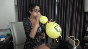 Ginger Blows Several Figurine Balloons (MP4 720p)