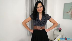 Alone stripping girl Bonnie gonna mesmerize you with her tight tits
