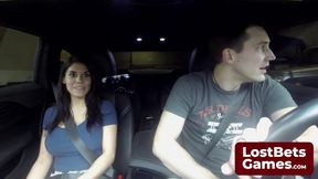 A wild Strip Torange game ends in a nice car blowjob
