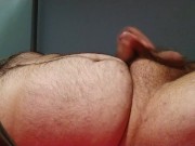 hairy bear wanks for his baby