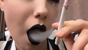 Smoking closeup with encouragement