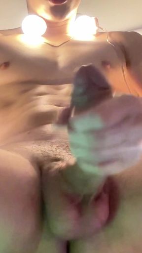 Celebrating Christmas Teen Boy with His Big Christmas Cane Hard and Thick Cock - Very Hot Gay Twink