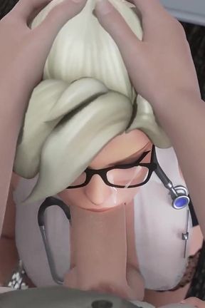 Overwatch Mercy - Handjob X Blowjob