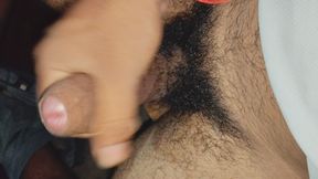 Hand job in bedroom