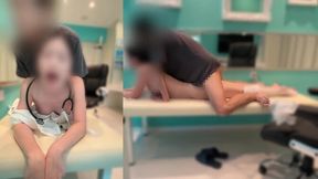 Amateur couple's intimate clinic encounter