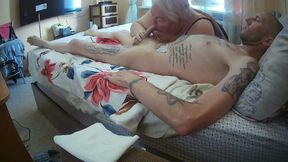 Stepson Cums From Blowjob and Masturbation