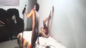 Busty wife gets husband to lick her large tits