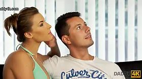 Daddy4k. nerdy old man tempted into affair with sonnies fashionable gf