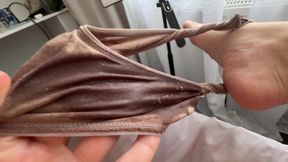 Homemade Wet Panties - Soaking Wet Panty From Hard Masturbation Through Them