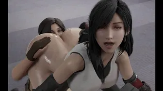 Hentai Anime Cosplay with Lara Croft and Tifa Lockhart