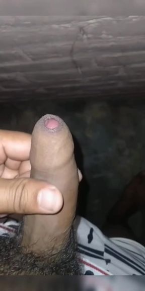 In the night young guy flash his bcc cock