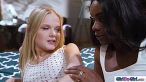 Busty ebony Mocha Menage walks in on her wife Ana Foxxx spanking and fingering stepdaughter Coco Lovelock.The milf thinks both of them need a spanking