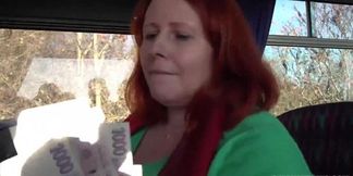 Czech MILF Lucie gets fucked on public bus and gets a creampie