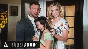 PURE TABOO MILF Charlie Forde Fulfills Husband's Stepdad And Stepdaughter Fantasy With Jane Wilde