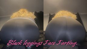 Black Leggings Face Farting