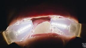 ”Rebel Rhyder plays with frozen cum”