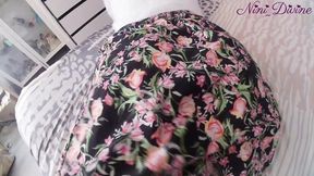 Delicate Dress Hides Giant Rear!