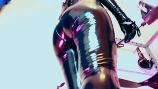 Domina Eva Latex PVC Vinyl Fetish Big Ass Milf Femdom Mistress Big Ass Sexy Goddess Glasses Leggins