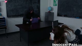 Brunette River Fox wont report what I did after puncturing her pussy with my erect ne
