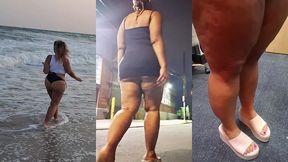 beach thong - mini skirt - leg tease - bbw - puerto rican woman - erotica - sensual - fantasy