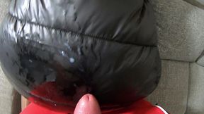 triple cum on my puffy downjacket – deepthroat, doggy & facefuck obsession