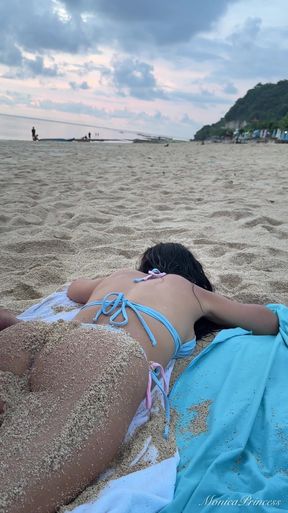 Erotic Ass Massage on the Beach, Naughty Fun in the Ocean