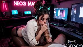 this gamer girl sucks my cock for subs and begs to fuck her wet pussy [ai]