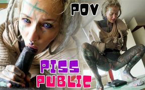 Tattooed Girl Gets Fuck in Public Anal - Orgasm and Squirt