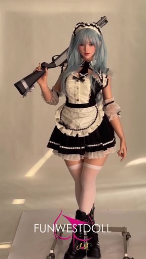 Cute maid sex doll gets used as a toy