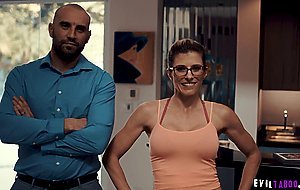 Horny coach lures teen into 3some with her husband