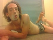Fuckable Transgirl Vaping After 9+ Months HRT w/Juicy Ass & Dirty Cute Feet