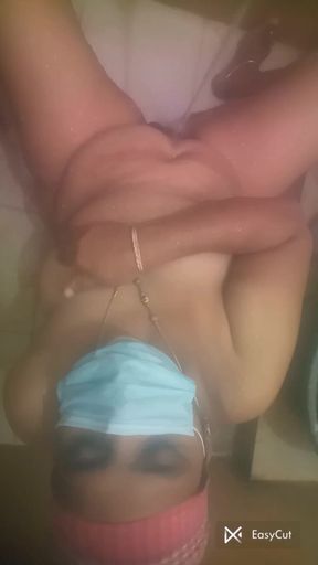Masturbating