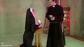 Illicit Lust For Naughty Nun And Horny Priest Leads To Wild Orgasmic Release In Candlelight