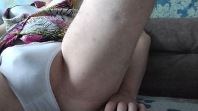 White lingerie and anal pleasure