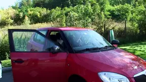 Busty blonde babe gets her moist pussy hammered in public