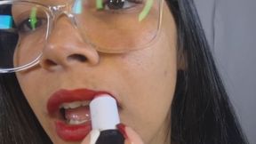 "Red Lips in Action"