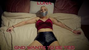 Luna - Come and Tie Me Up MP4 HD ( Rope Bondage , Cleave Gag , Tape Wrap Gag , Duct Tape Gag , BDSM , Hogtie )