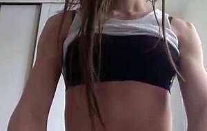 Hung shemale jerks and cums