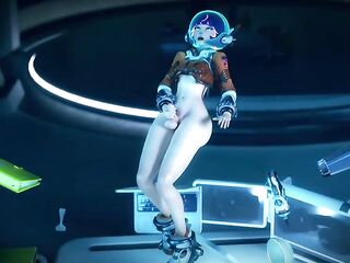 Juno masturbate and cum with zero Gravity (Overwatch Futa animation)