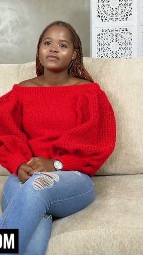 Real Busty Ebony Teen Cutie SLAMMED At Rough Interracial Casting   Clip 1