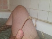 Another desperate pee with a full hard on