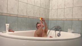 Bathroom Ignore Part 1. I am ignoring you in bathroom. I  am very busy with washing my tits, long hair, legs and foot. I enjoy washing myself and do n