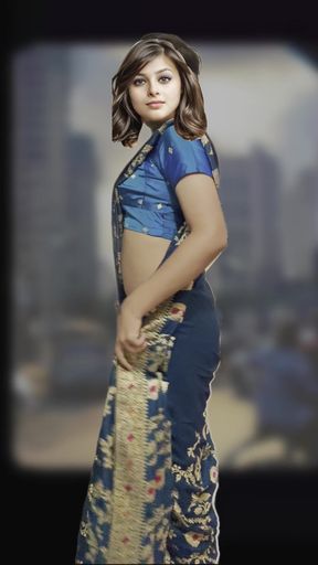 Crossdresser in saree gets feminized at home