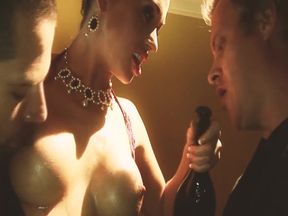 Chic Threesomes Scene1: Busty Brunette MILF Lingerie Loves Having One Cock in Her Mouth and Another in Her Pussy